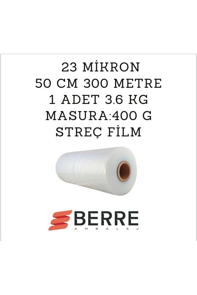 Streç Film 23 Mikron 50 Cm 300 Metre 1 Adet 3.6 Kg Masura Dahil Masura 400 G 2.resim Örnek Paketleme