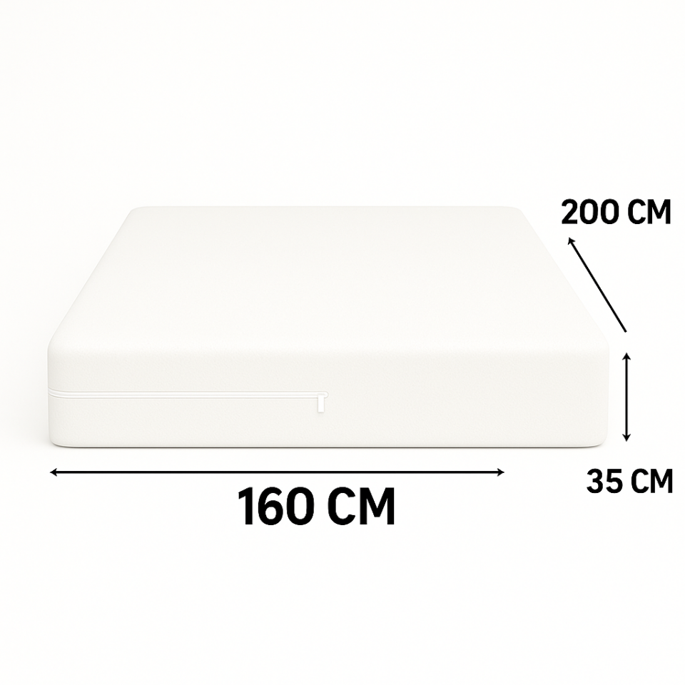 Mellowtex Fermuarlı Örme Yatak Kılıfı 160*200 Ölçülü Sıvı Geçirir.Yatak Yüksekliği 35 Cm