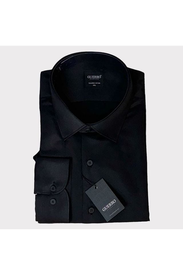 Slim Fit Siyah Gömlek