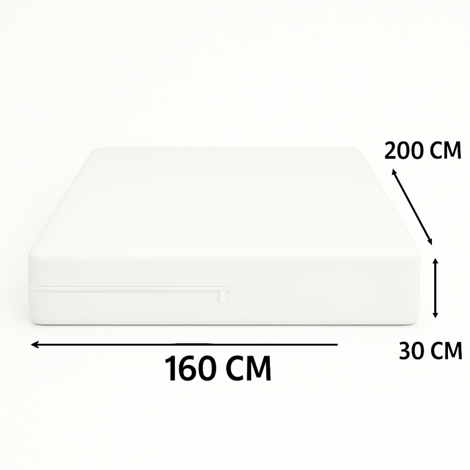 Mellowtex Fermuarlı Örme Yatak Kılıfı 160*200 Ölçülü Su Geçirir.yatak Yüksekliği 30 Cm