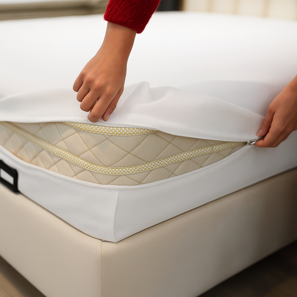 Mellowtex Fermuarlı Örme Yatak Kılıfı 160*200 Ölçülü Su Geçirir.yatak Yüksekliği 30 Cm