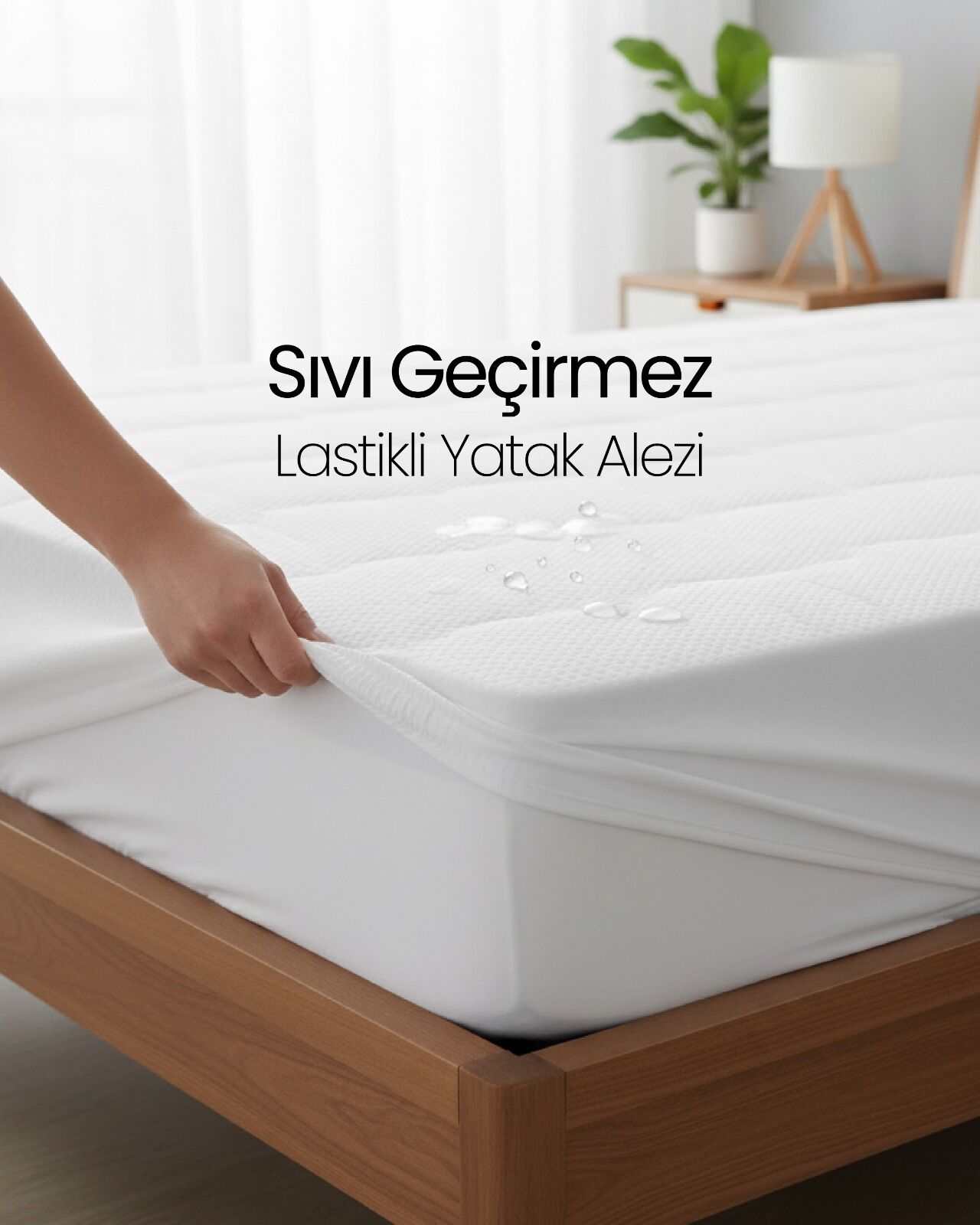 90X200 Ölçülerinde Mellowtex Jakar Örme Sıvı Geçirmez Yatak Alezi