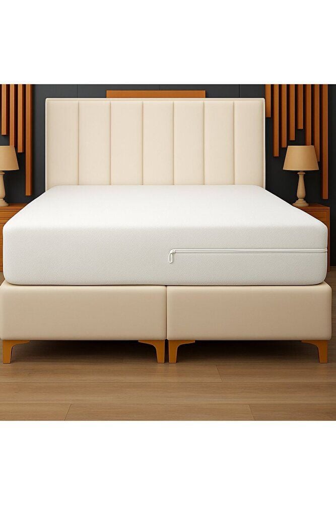 Mellowtex Fermuarlı Örme Yatak Kılıfı 160x200 Ölçülü Sıvı Geçirir Yatak Yüksekliği 30 Cm