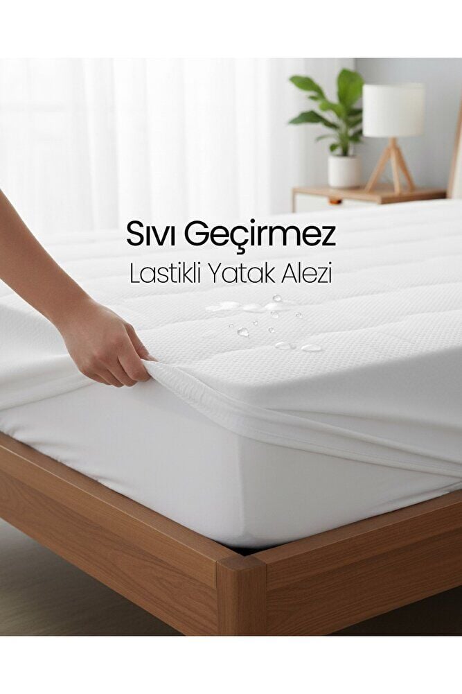 Mellowtex 160*200fitted Full Kenar Sıvı Geçirmez Yatak Koruyucu Alez Lastikli Çarşaf