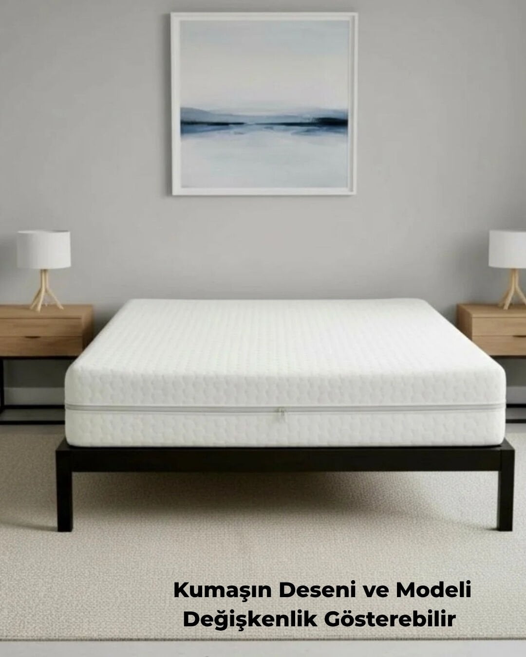 Fermuarlı Yatak Kılıfı 160x200 Yükseklik:25 Cm Üst Yüzeyi Sıvı Geçirmez,Alt Yüzeyi Polyester Kumaş