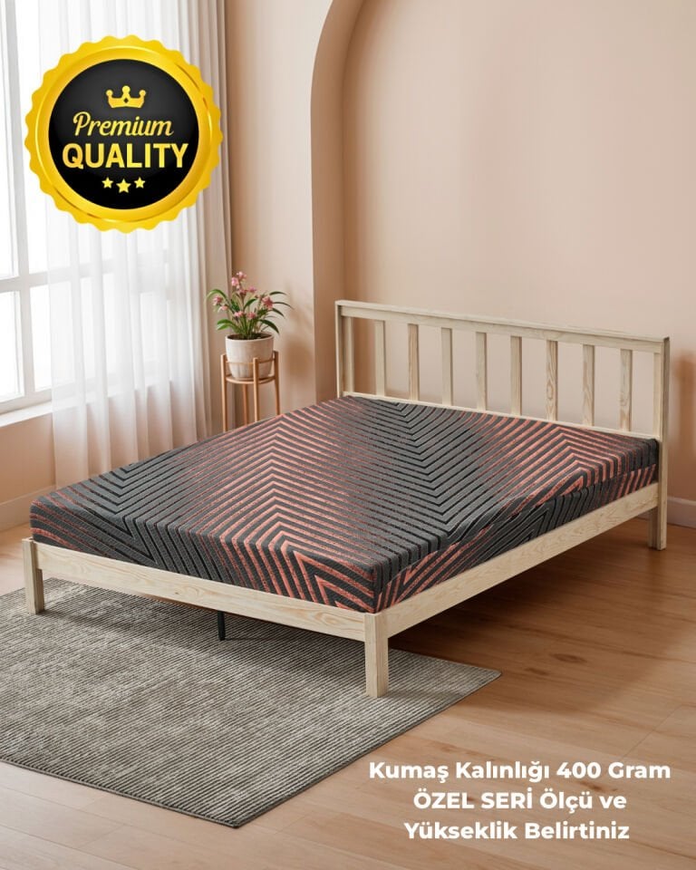 Mellowtex Premium Luxury Geometrik Desenli Yatak Kılıfı 160x200 – 20 Cm Kumaş Kalınlığı 400 Gram