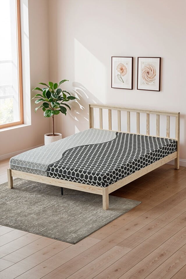 Mellowtex Premium Luxury Modern Geometrik Desenli Yatak Kılıfı – Kumaş Kalınlığı 400 Gram