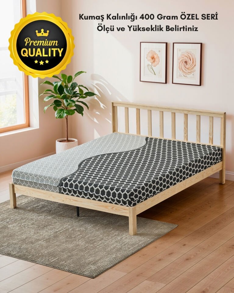 Mellowtex Premium Luxury Modern Geometrik Desenli Yatak Kılıfı – Kumaş Kalınlığı 400 Gram