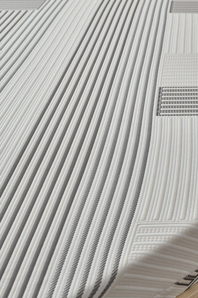 Mellowtex Premium Luxury Modern Geometrik Desenli Fermuarlı Yatak Kılıfı Kumaşın Kalınlığı 400 Gram