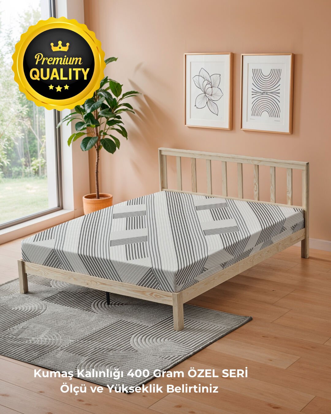 Mellowtex Premium Luxury Modern Geometrik Desenli Fermuarlı Yatak Kılıfı Kumaşın Kalınlığı 400 Gram