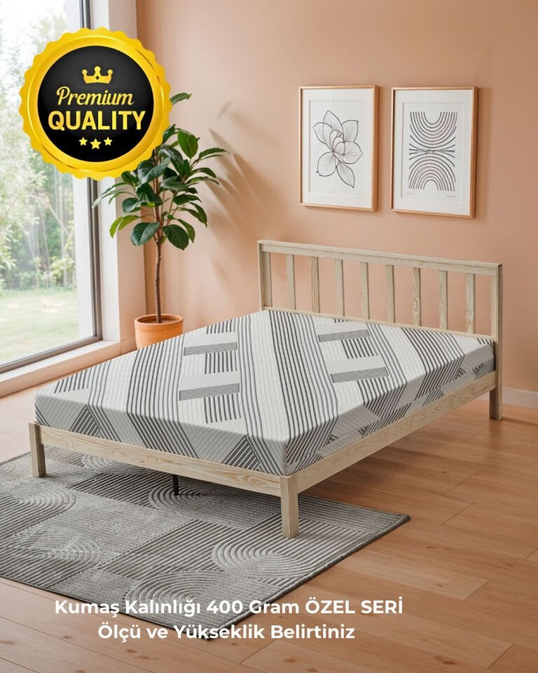 Mellowtex Premium Luxury Modern Geometrik Desenli Fermuarlı Yatak Kılıfı Kumaşın Kalınlığı 400 Gram