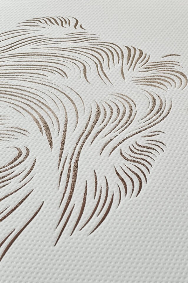 Mellowtex Premium Luxury Fermuarlı Yatak Kılıfı Ekru Kahverengi Desenli Kumaşın Kalınlığı 400 Gram