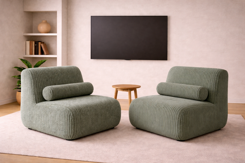 Modern Berjer Minimal Tekli Koltuk Yumuşak Dokulu Kumaş